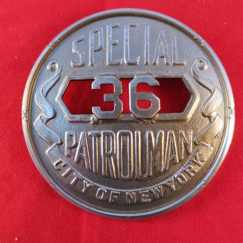 Collectors-Badges Auctions - $125 - New York Special Patrolman Badge w ...