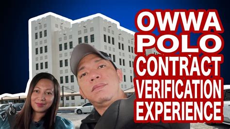 OWWA POLO Contract Verification Experience Qatar - YouTube