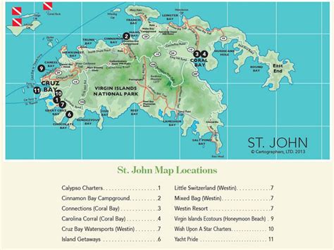 St. John Island Road Map | Johns island, Island map, Saint john island