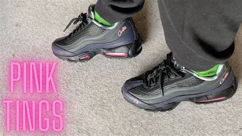 Nike Air Max 95 Corteiz PINK BEAM Review and on feet look! - YouTube