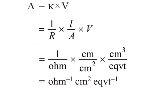 Equivalent conductance: Definition, unit, and formula - Chemistry Notes