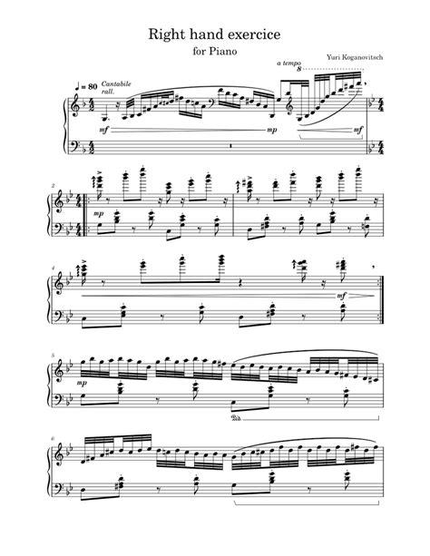 Right hand exercise for piano Sheet music for Piano (Solo) | Musescore.com