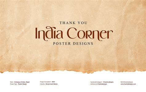 Indian Embassy ' India Corner ' Poster Design on Behance