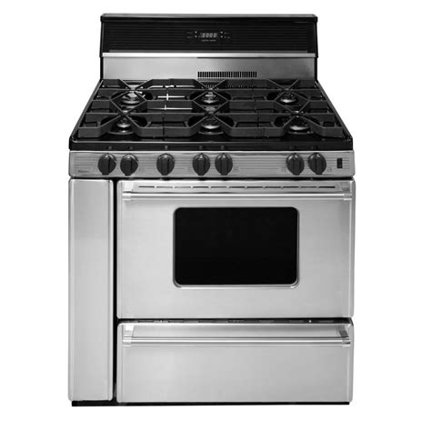 Premier ProSeries 36 in. 3.91 cu. ft. Gas Range in Stainless Steel ...