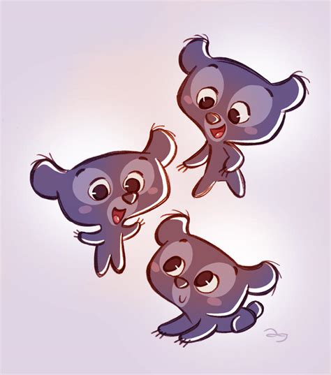 Chibis Triplets Cubs from Pixar's Brave by princekido on DeviantArt