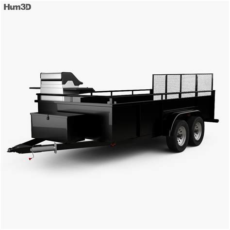 Generic Utility Car Trailer 2-axle 2016 3D model - Vehicles on Hum3D