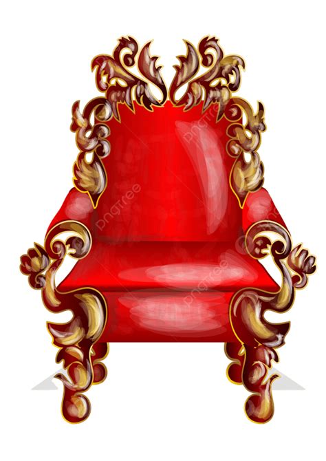 White Throne Clipart Transparent Background, Red Throne Isolated On The ...