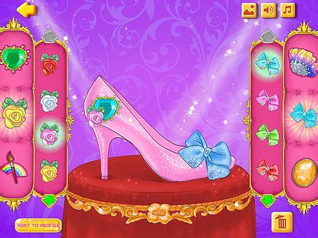 Cinderella Shoes Designer Game - puzzlegames.com - Play fun free puzzle games.