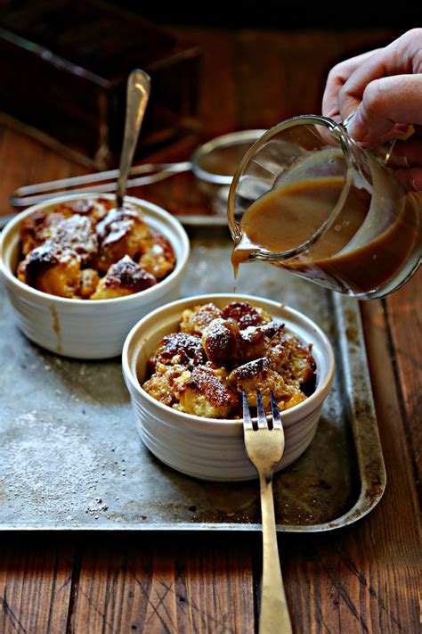 Brioche Bread Pudding with Boozy Butter Sauce - bell' alimento