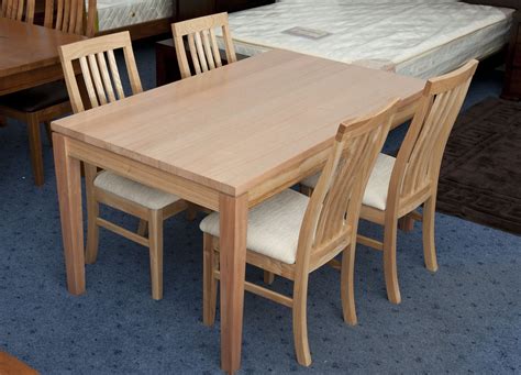 Tasmanian Oak Dining Table 1500x900 +4 Chairs, Free Del. (Custom made furniture) | eBay