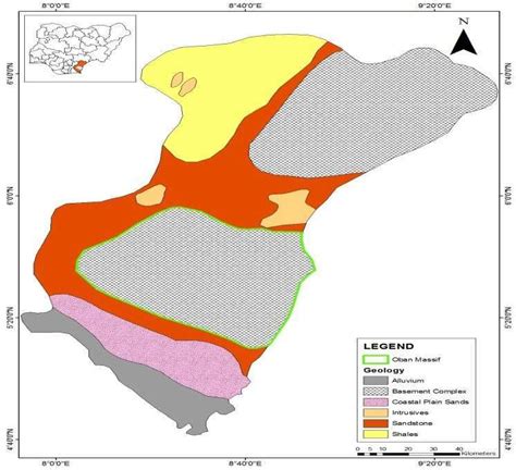 Geologic map of cross river state showing study area | Download Scientific Diagram