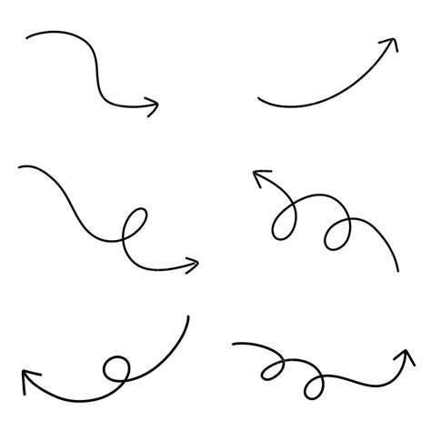 Curve Arrows White Transparent, Arrow Curve Line, Arrow Drawing, Arrow ...