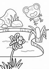 Pond Coloring Pages sketch template