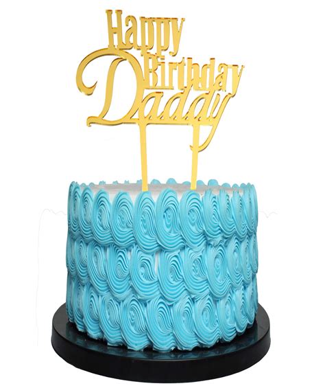 Buy Happy Birthday Dad Cake Topper for her's Birthday, Best Dad Ever Cake Party Decorations Gold ...