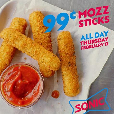 Sonic Drive-In ~ $0.99 Mozzarella Sticks February 13th - STL Mommy