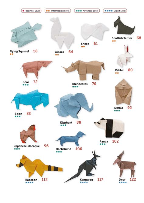 Realistic Origami Animals – Japanese Paper & Origami Supplies