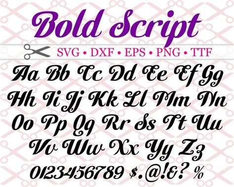 Bold Script SVG Cursive Font Fancy Script Font Svg Dxf - Etsy in 2023 ...