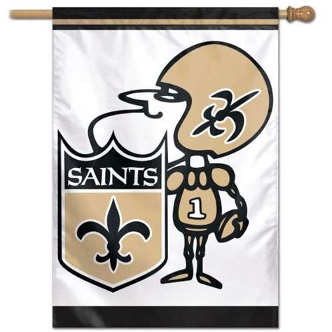 New Orleans Saints Mascot Vertical Flag