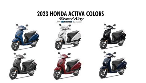 2023 Honda Activa Colors (H-Smart): Blue, Black, Red, White, Grey - GaadiKey