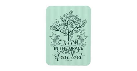 Grow in Grace Bible Verse Photo Magnet | Zazzle