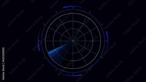 Radar screen animated, blue color 3d world map radar HUD animation. s ...