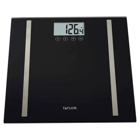 Taylor Glass Body Composition Scale with 400 lb Capacity Bathroom ...