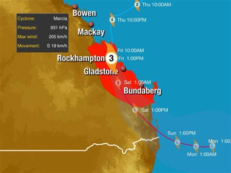 Qld Tropical Cyclone Track Map | World weather, Cyclone, Map