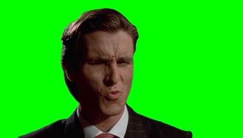 Patrick Bateman Sigma Face Meme - "Another martini, Paul?" (Green Scre ...