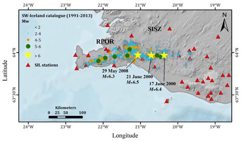 Seismic events in SW-Iceland recorded by the Icelandic seismic network ...