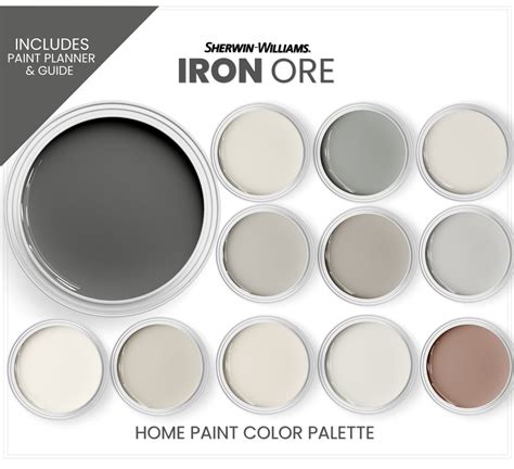 Iron Ore Paint Color Palette by Sherwin Williams With - Etsy