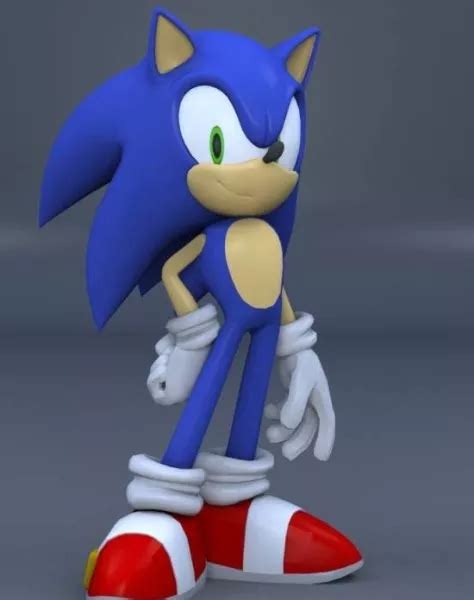 Sonic Character Free 3d Model - .Obj - Open3dModel