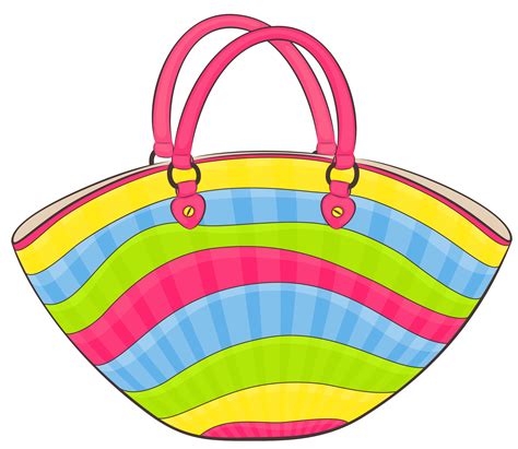 Transparent Beach Bag PNG Clipart | Gallery Yopriceville - High-Quality Images and Transparent ...