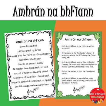 Amhrán na bhFiann (Irish National Anthem) by Ms Forde's Classroom