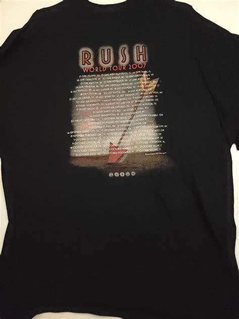 Rush Concert Tour T Shirt 2007 Snakes and Arrows 1980… - Gem