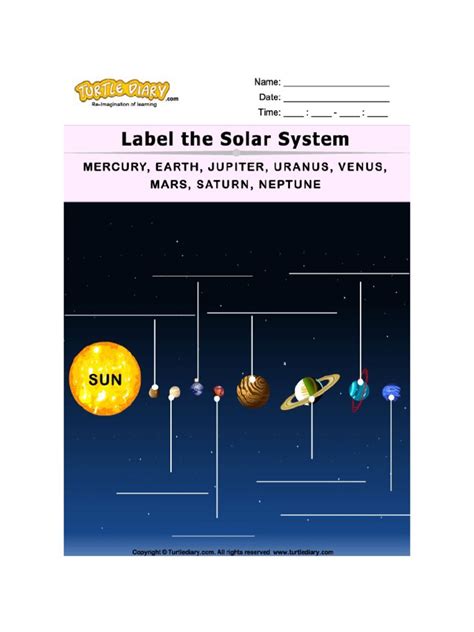 Label The Solar System | PDF