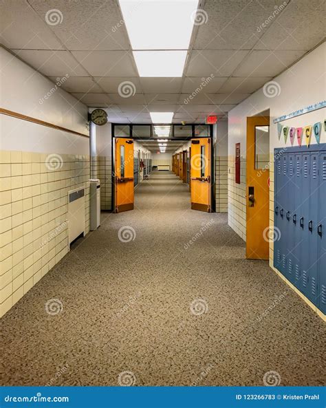 Long Empty School Hallway -interior School Building Stock Image - Image of indoor, primary ...