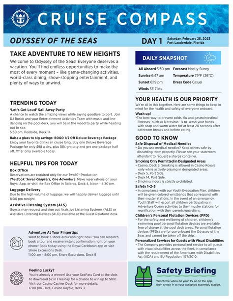 Odyssey Of The Seas 2024 Itinerary Pdf - Nady Tallou