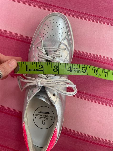 Prima Base Metallic Silver Neon Pink Sequin Heel Tenn… - Gem