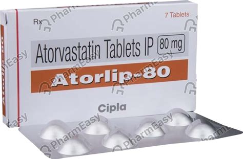 Atorlip 80 MG Tablet (7): Uses, Side Effects, Price & Dosage | PharmEasy