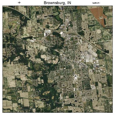 Aerial Photography Map of Brownsburg, IN Indiana