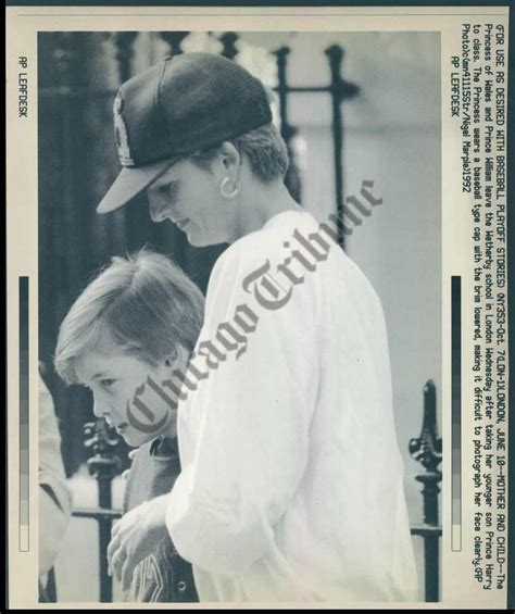 June 10 1992 Prince William and Diana leave Harry's school after their ...