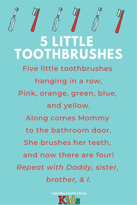 5 Little Toothbrushes | Songs for toddlers, Preschool songs, Dental health preschool