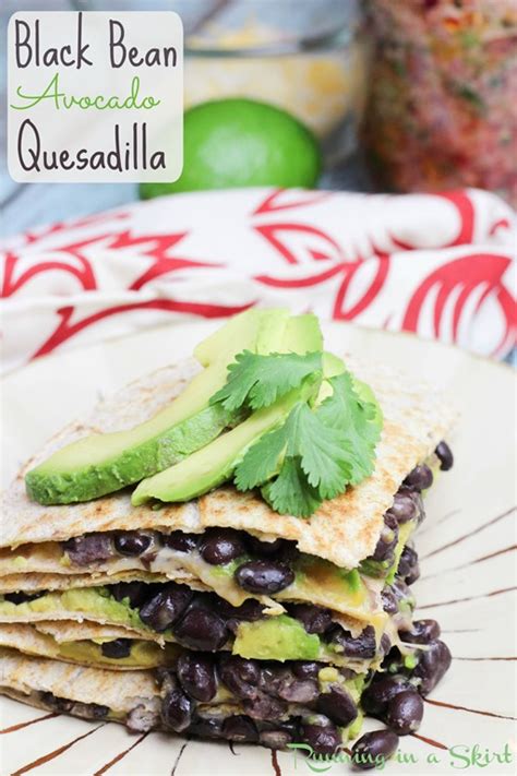 Black Bean Quesadilla with Avocado