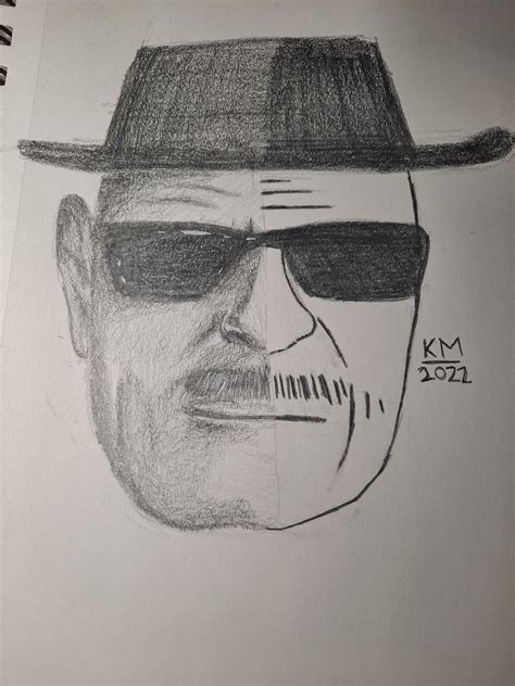 heisenberg drawing done by me : r/breakingbad