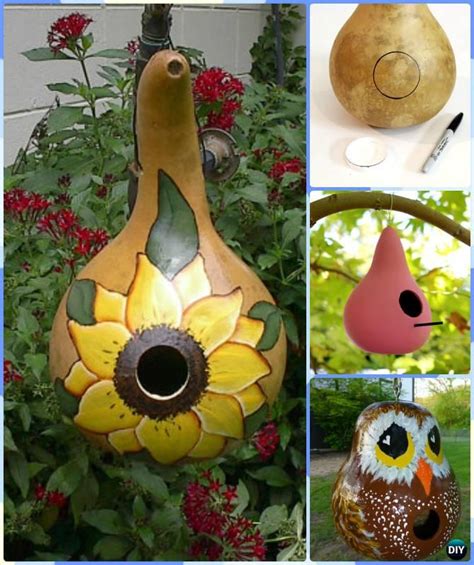 DIY Gourd Bird House Instruction-DIY Gourd Craft Projects | Gourds crafts, Easy arts and crafts ...