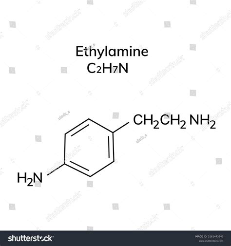 Chemical structural formula of Ethylamine - Royalty Free Stock Vector 2161443643 - Avopix.com