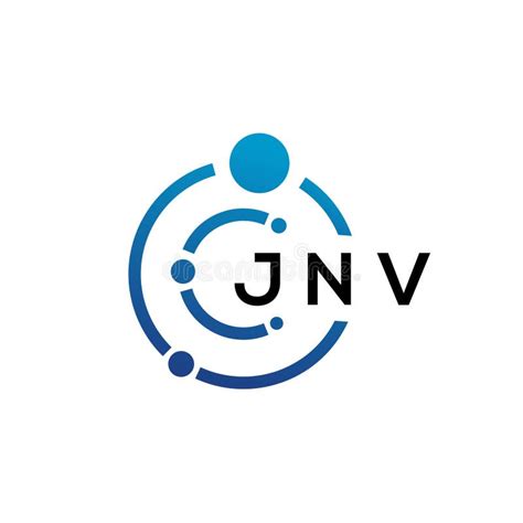 JNV Letter Technology Logo Design on White Background. JNV Creative ...