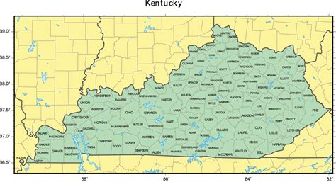 map of kentucky