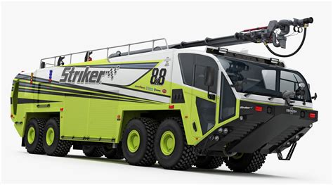 OshKosh Striker 8x8 Airport Firetruck 3D Model $199 - .obj .max .ma .fbx .c4d .3ds - Free3D