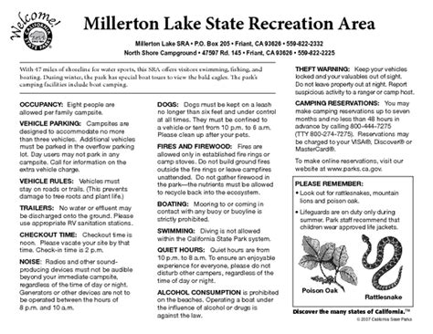 Millerton Lake State Recreation Area Campground Map - 5290 Millerton ...